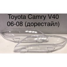 Стекло фары Toyota Camry V40 06-08, левое и правое